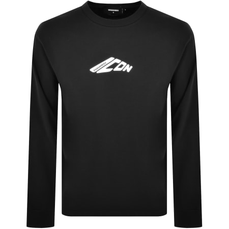 トップス dsquared2 long t-shirts DSQUARED2 Logo Long Sleeve T Shirt Black | Mainline Menswear us